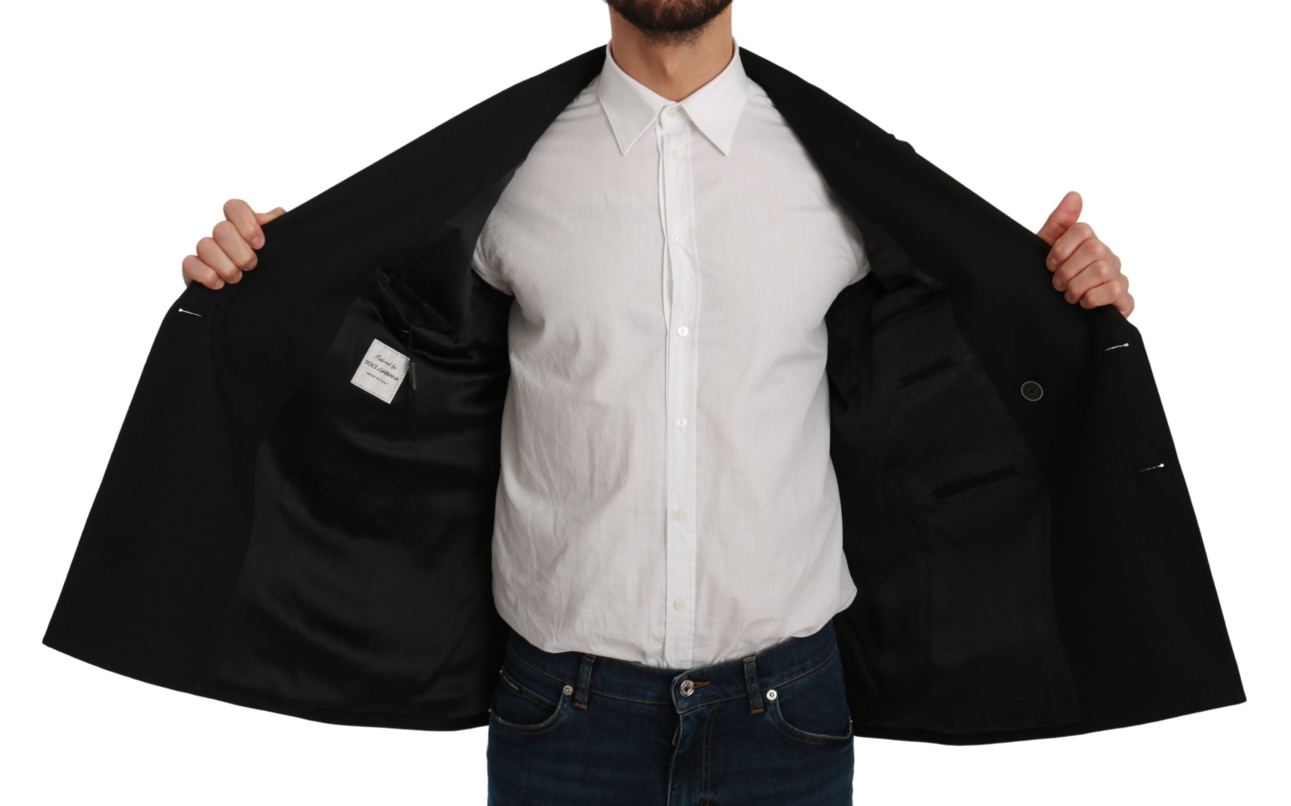 Elegant Black Slim Fit Formal Blazer - ventzia