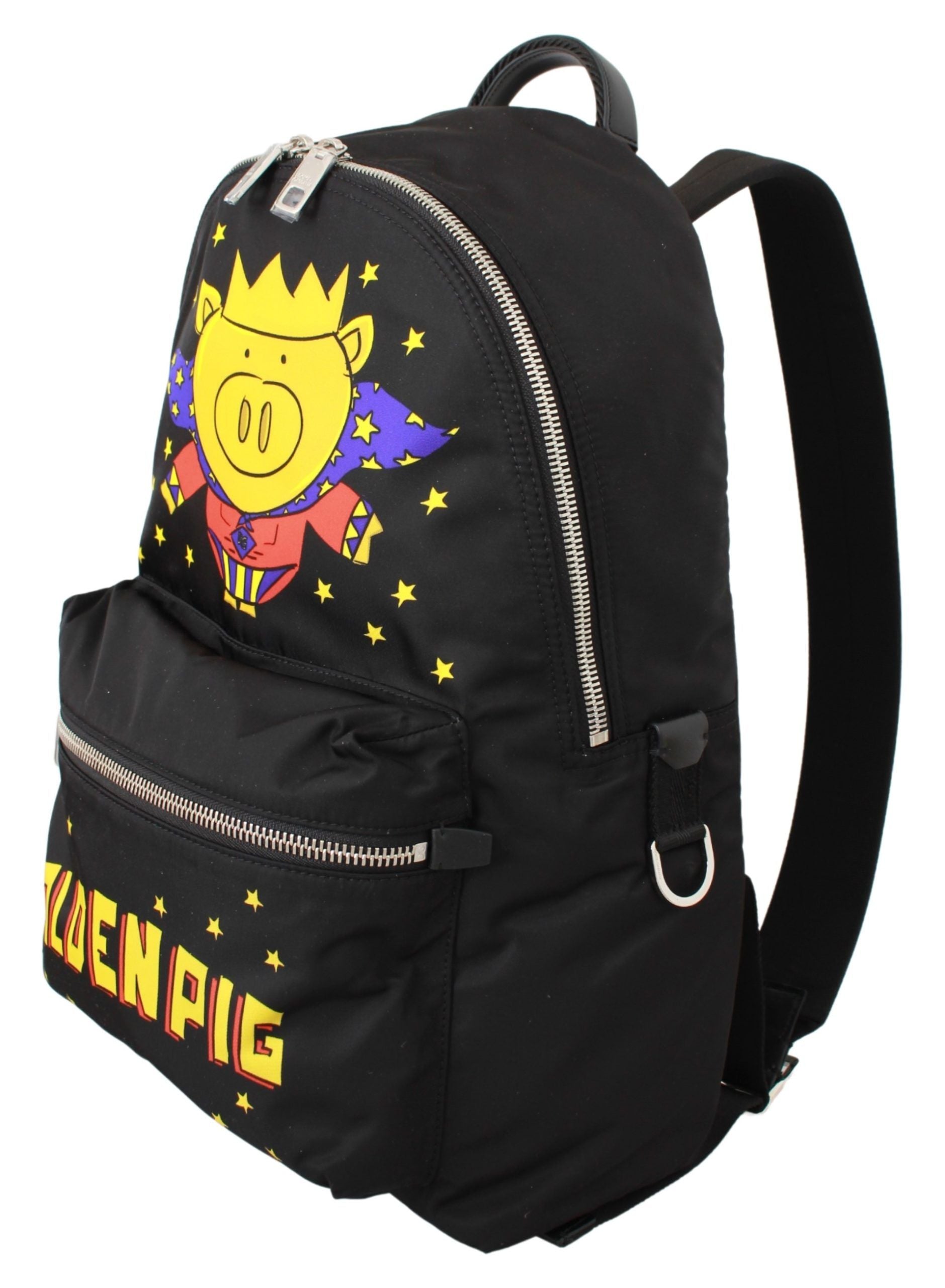 Golden Pig Motif Luxe Backpack - ventzia