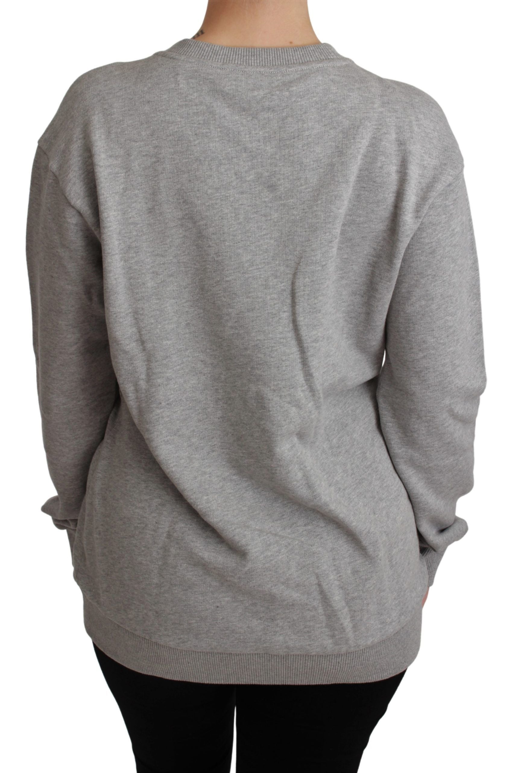 Elegant Multicolor Embroidered Crew-neck Sweater - ventzia