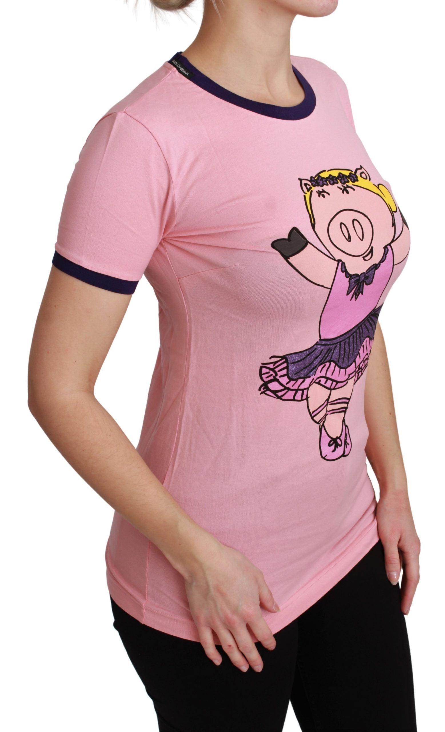 Pink Crewneck Year of the Pig T-Shirt - ventzia