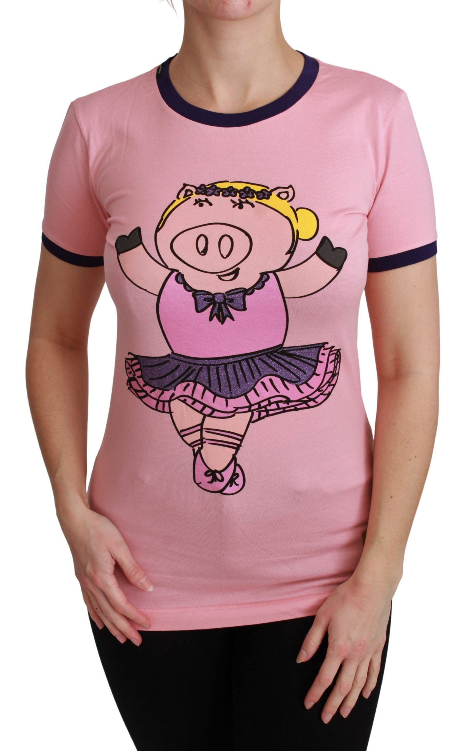 Pink Crewneck Year of the Pig T-Shirt - ventzia