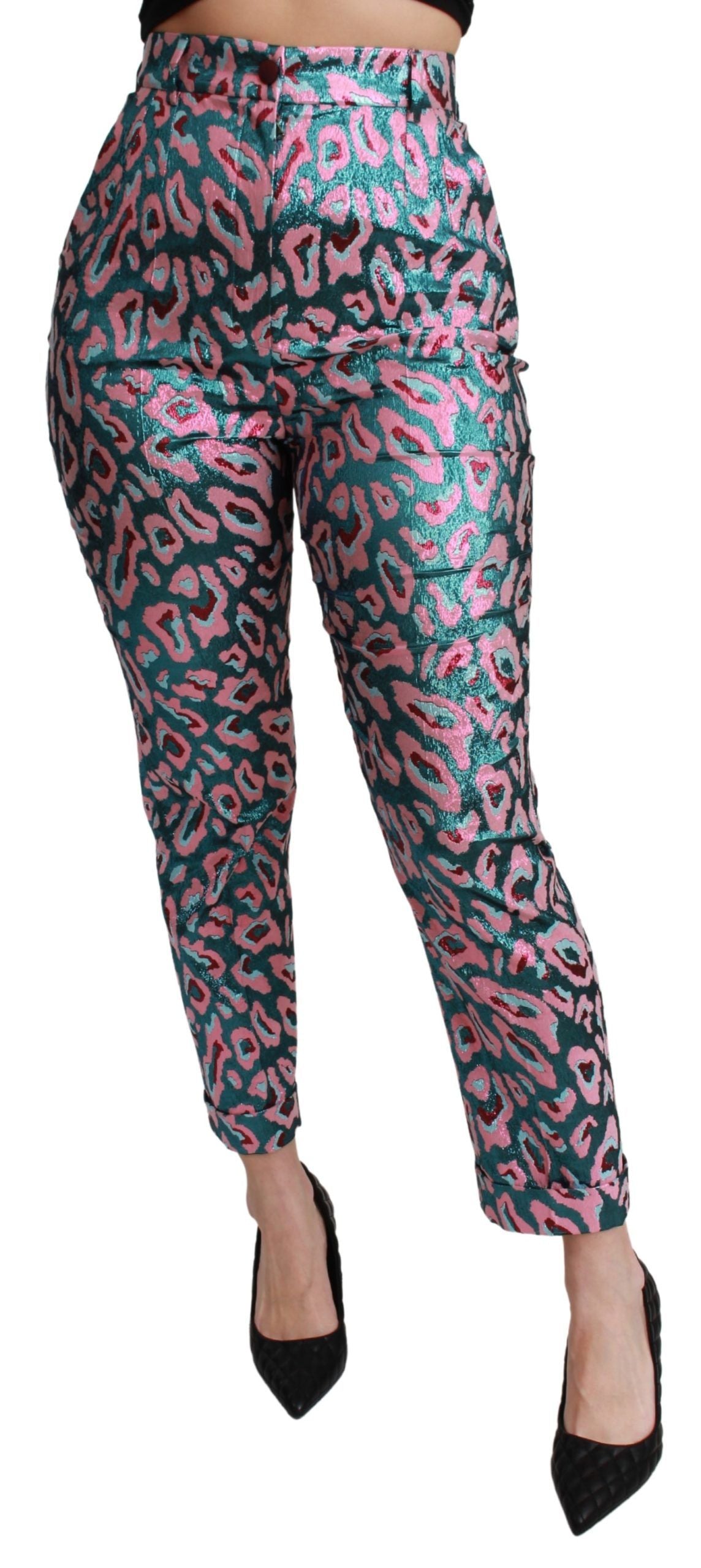 Elegant High Waist Cropped Silk Blend Pants - ventzia