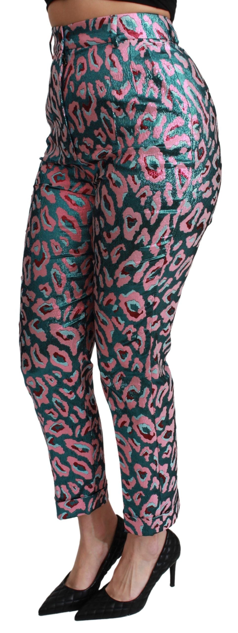 Elegant High Waist Cropped Silk Blend Pants - ventzia