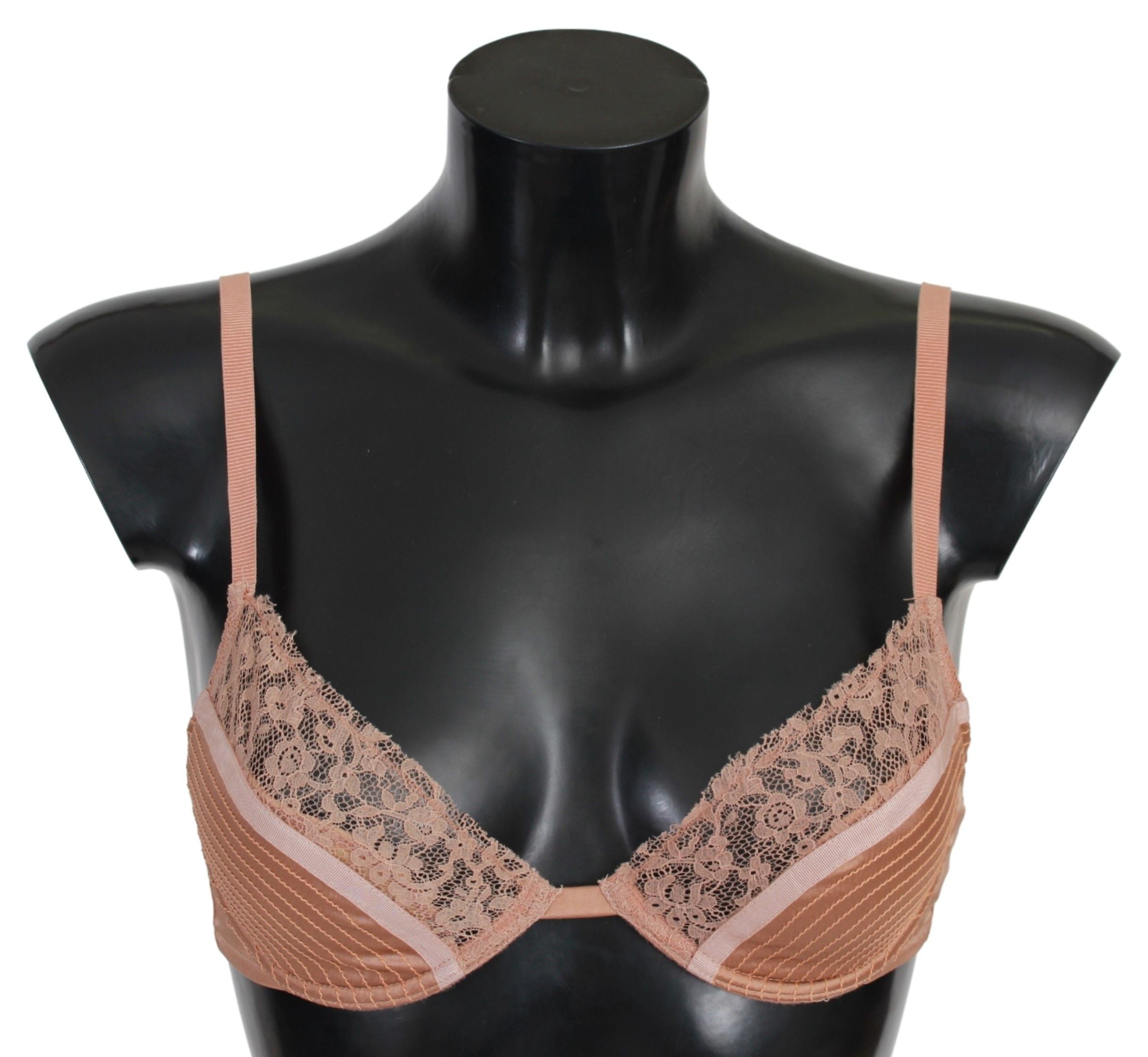 Elegant Nude Lace Push-Up Bra - ventzia