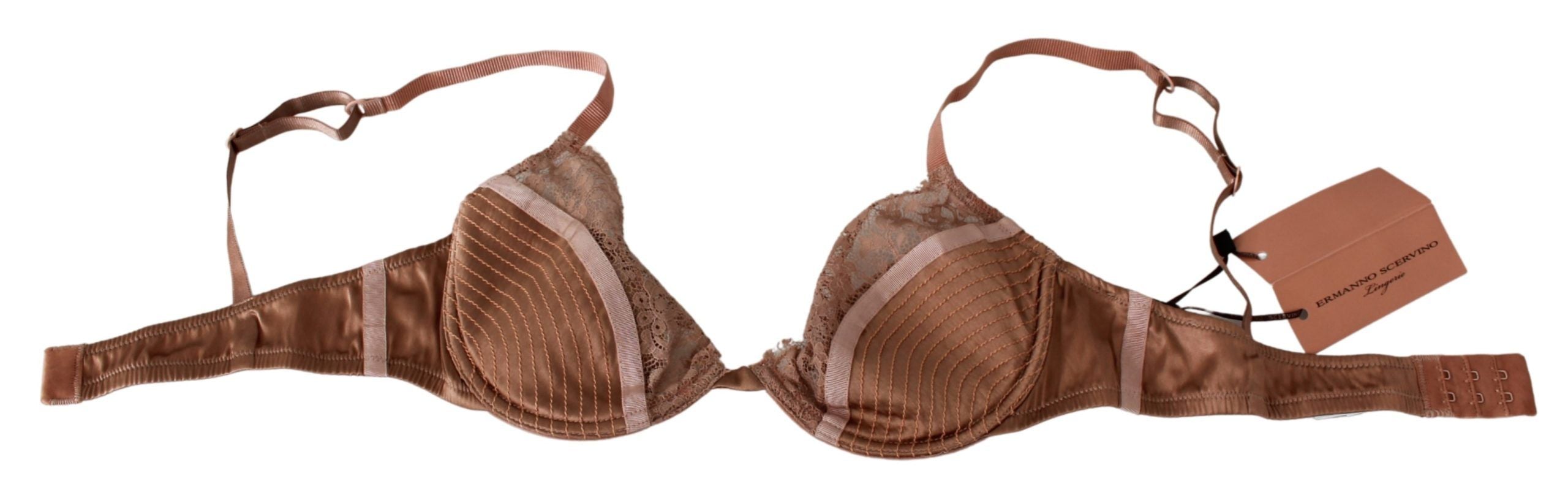 Elegant Nude Lace Push-Up Bra - ventzia