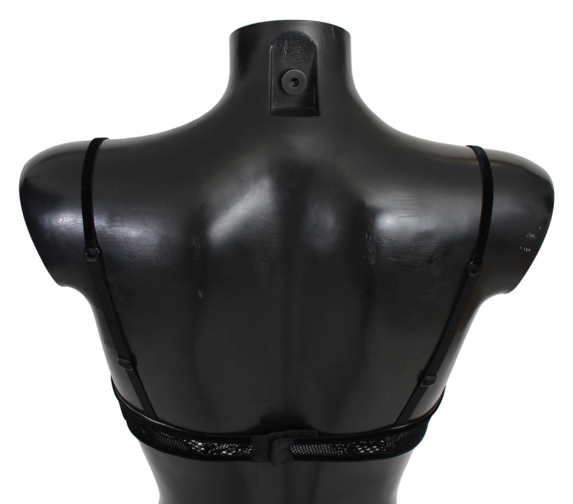 Sleek Black Mesh Balconcino Bra - ventzia