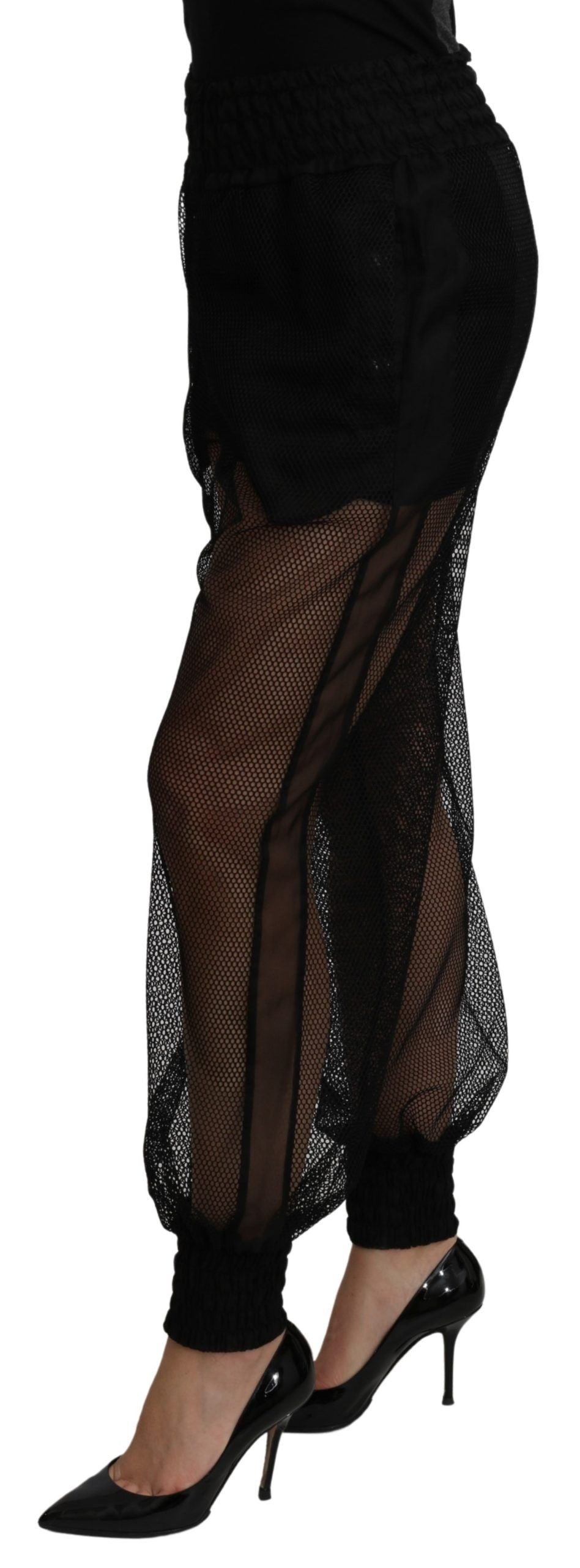 Elegant High Waist Silk Blend Joggers - ventzia