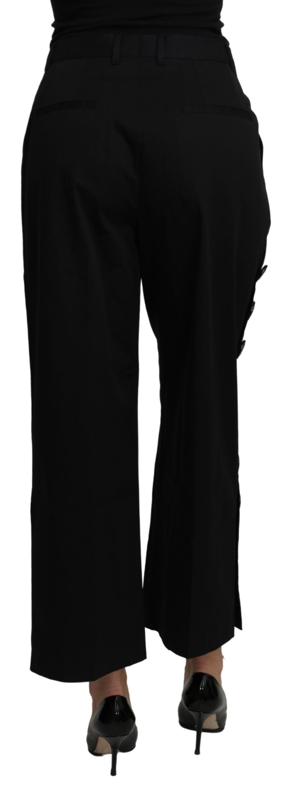 Elegant High Waist Cropped Pants - ventzia