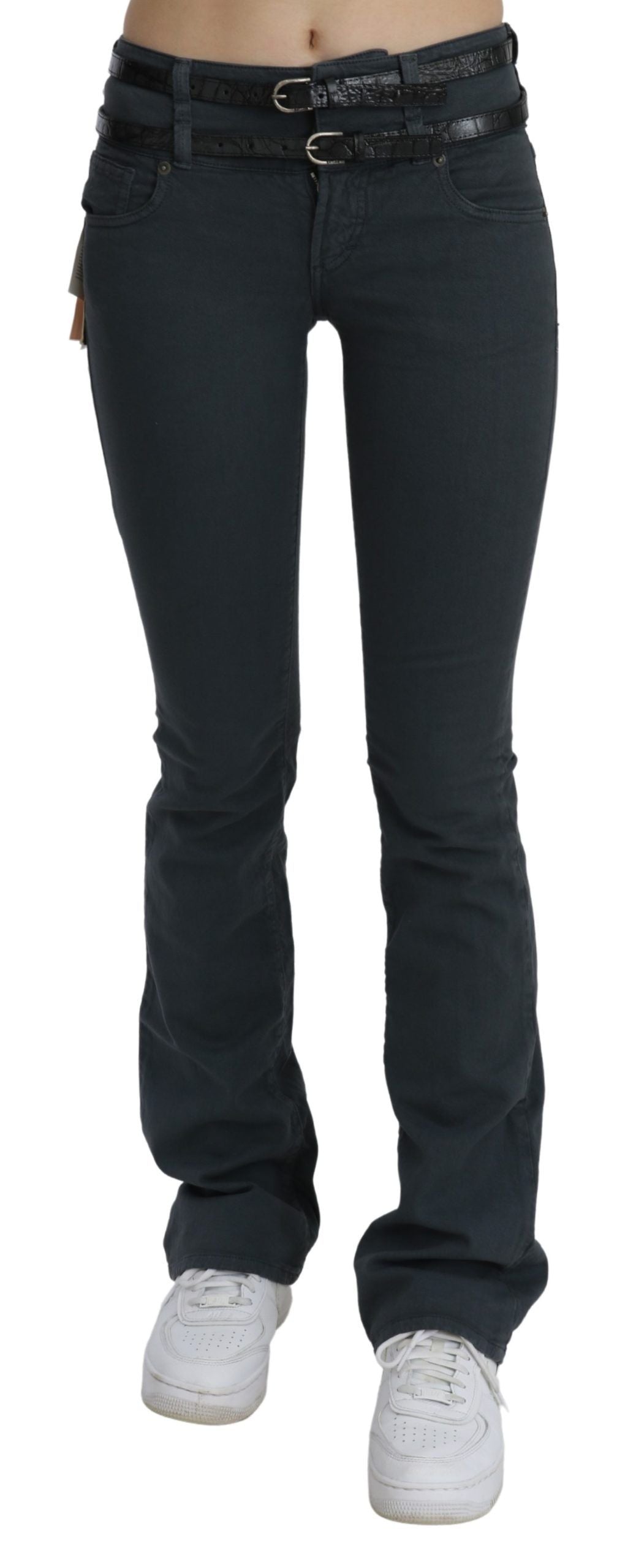 Chic Mid Waist Slim Flared Denim - ventzia