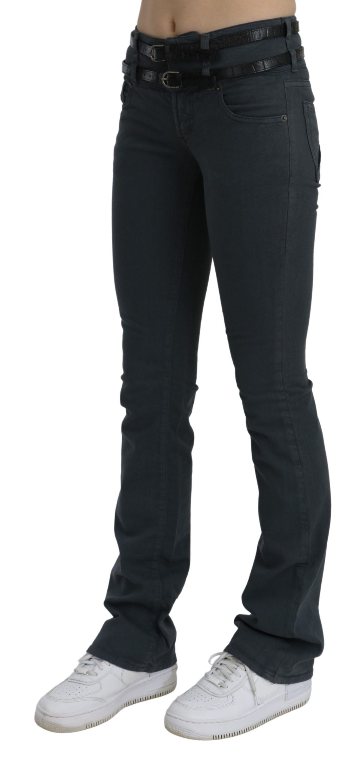 Chic Mid Waist Slim Flared Denim - ventzia