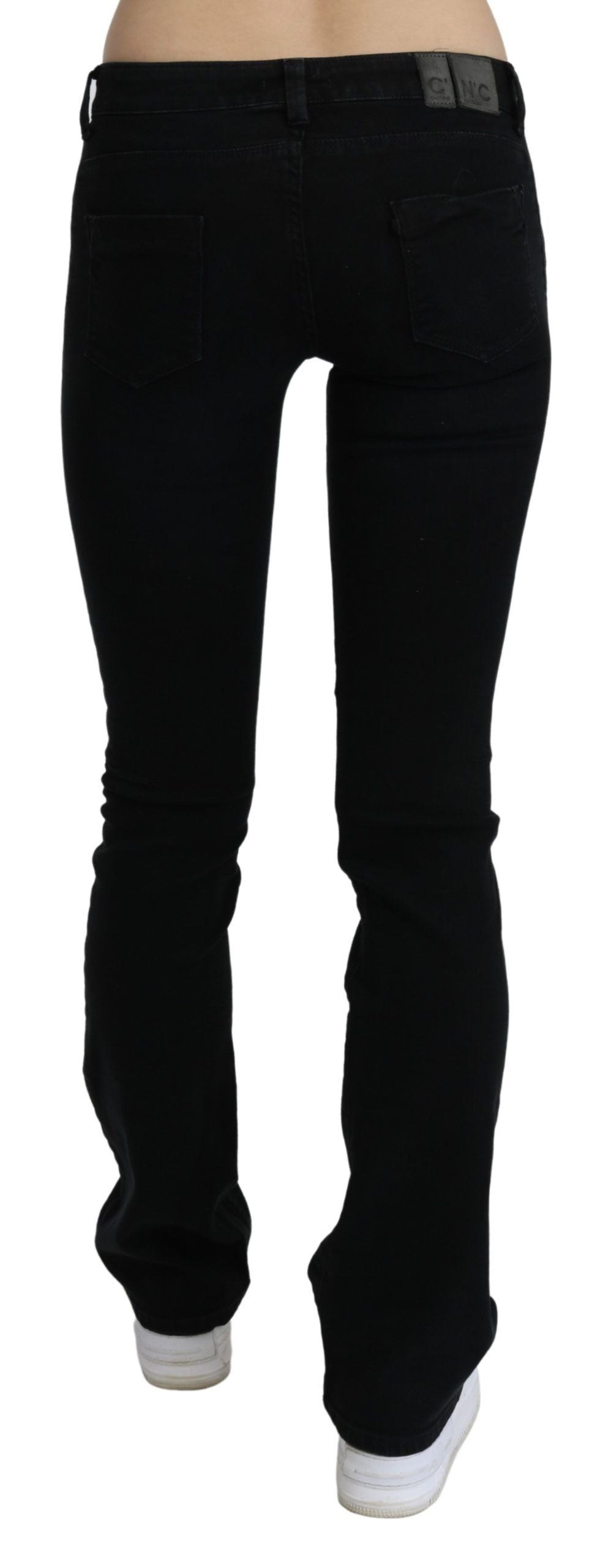 Chic Black Slim Fit Low Waist Denim - ventzia