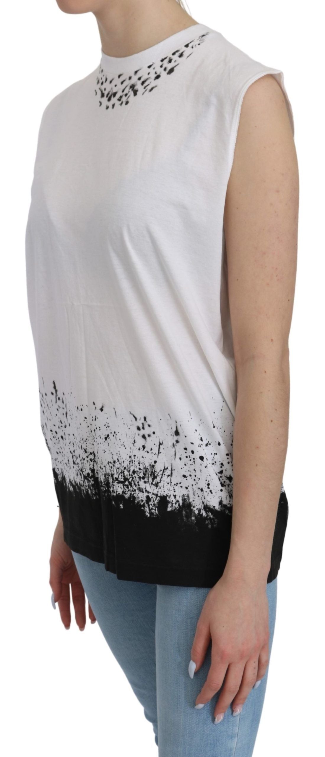 Chic Sleeveless Cotton Crew Neck Top - ventzia