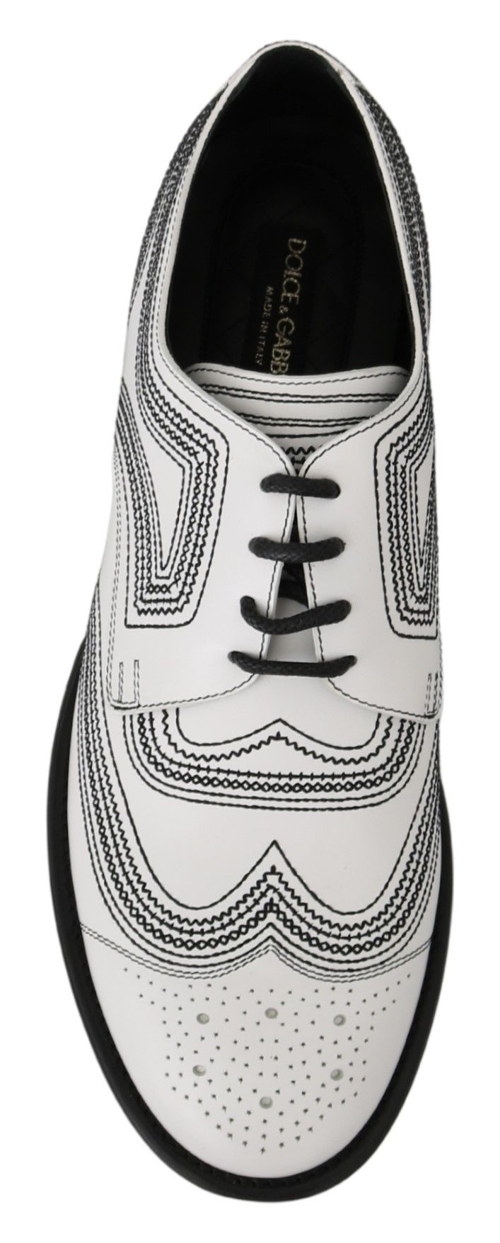 Elegant White Leather Derby Shoes - ventzia