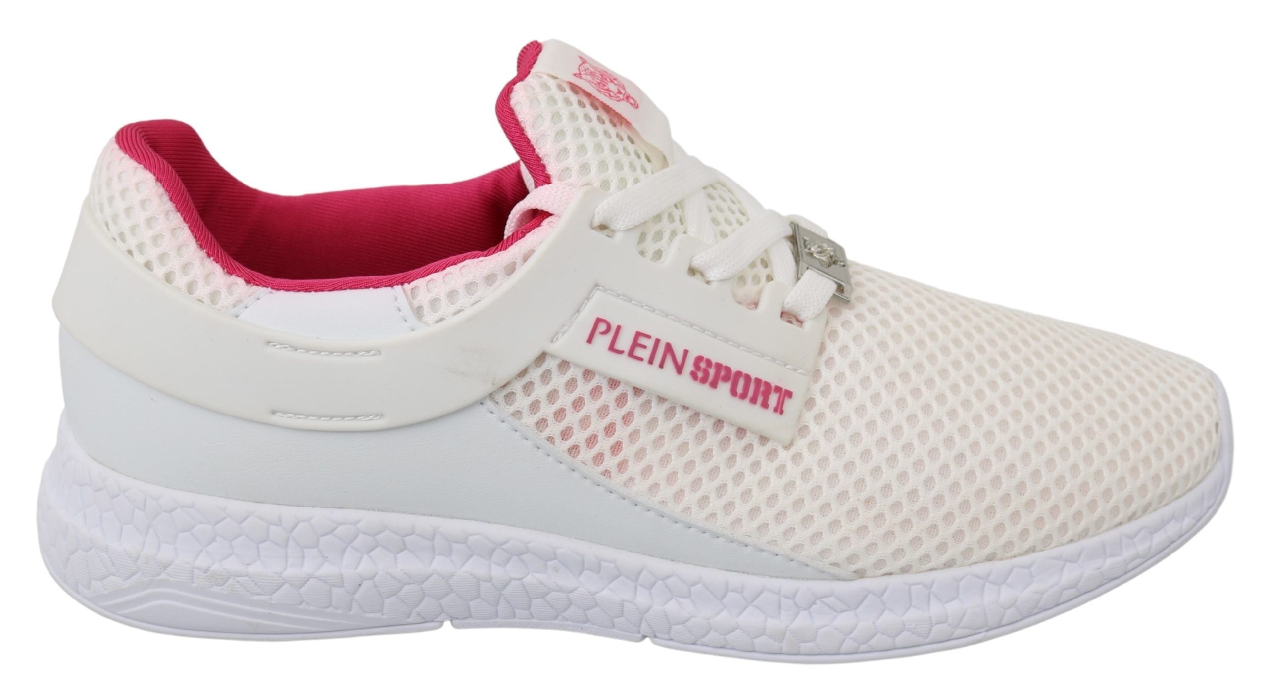 Chic White Becky Sneakers with Pink Accents - ventzia