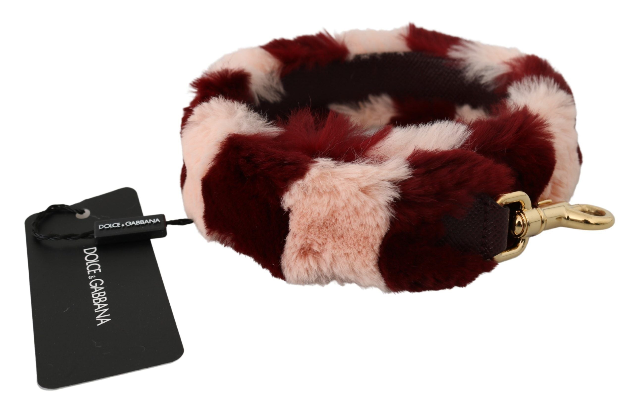Bordeaux Pink Fur Shoulder Strap Luxury Accessory - ventzia