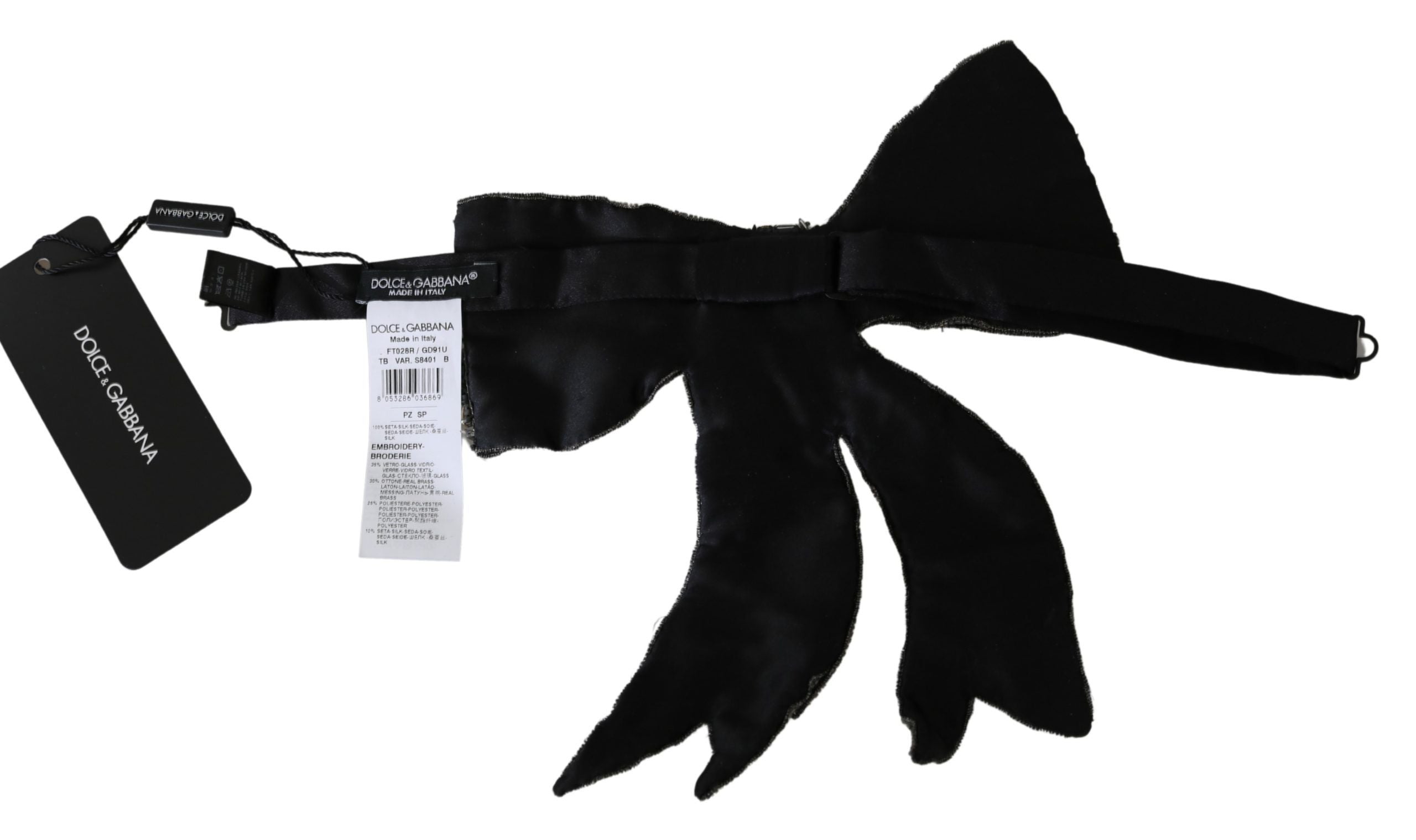Elegant Silver Silk Bowtie - ventzia