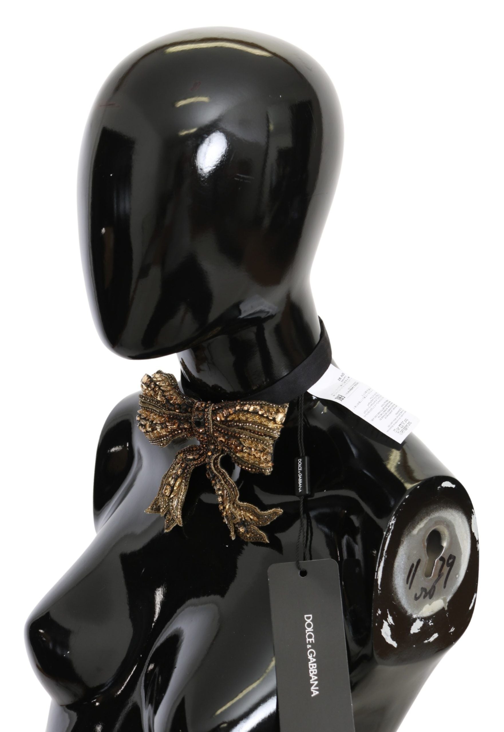 Elegant Silk Gold Bowtie - Dazzle in Style - ventzia