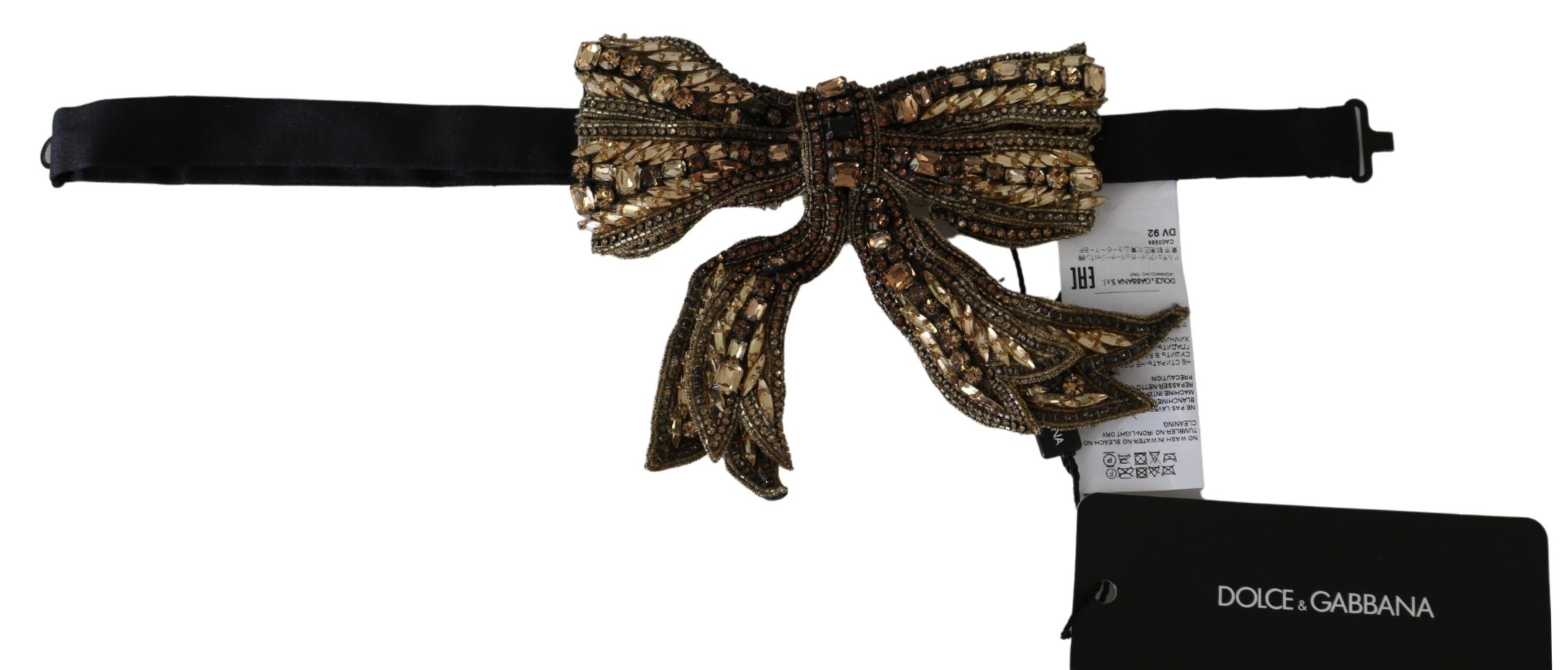 Elegant Silk Gold Bowtie - Dazzle in Style - ventzia