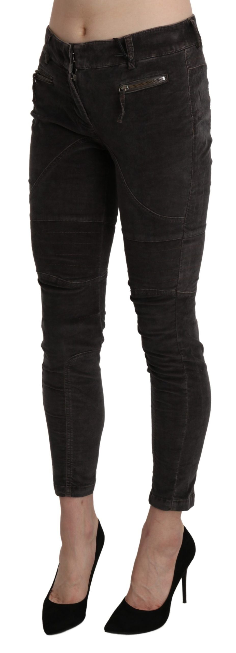 Chic Brown Capri Cropped Pants - ventzia