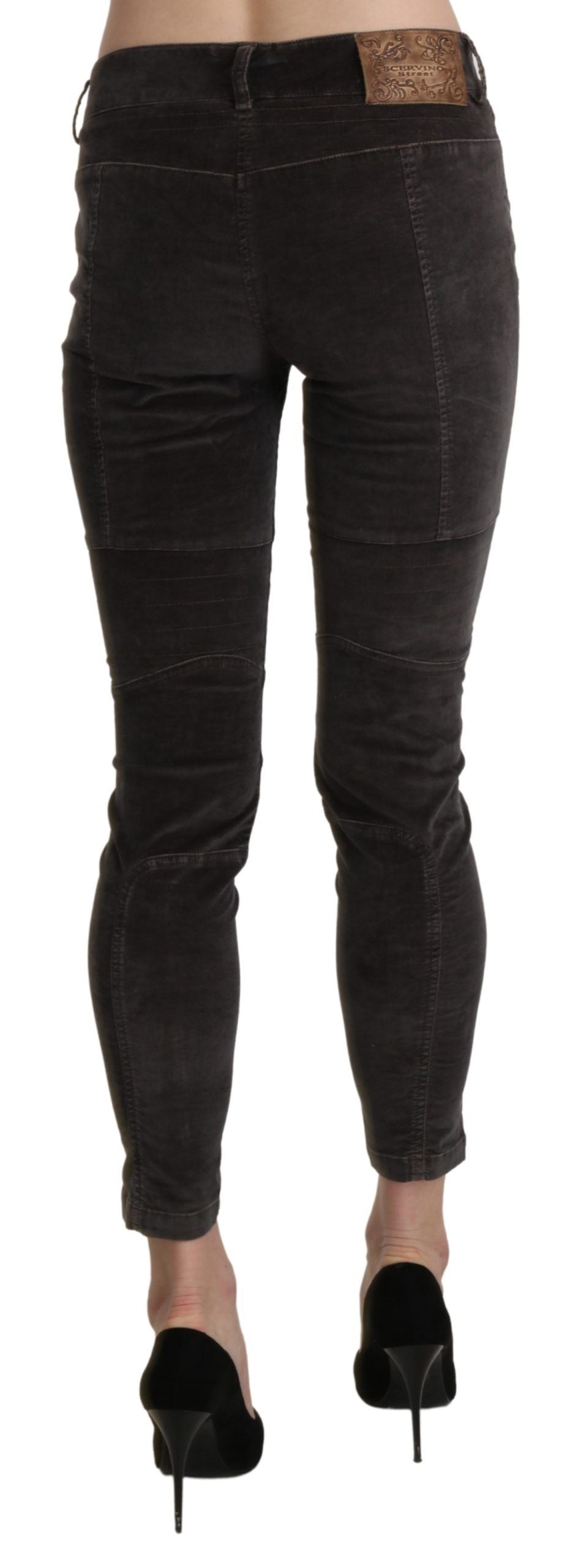 Chic Brown Capri Cropped Pants - ventzia