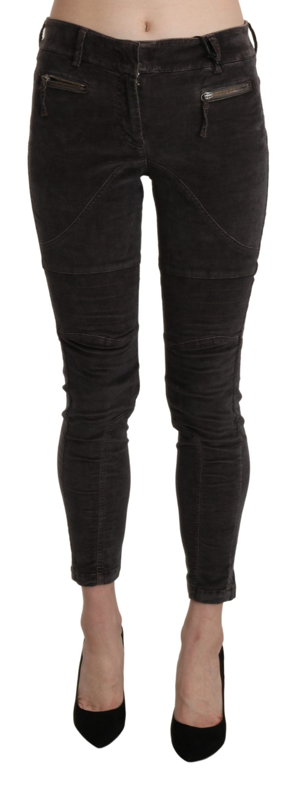 Chic Brown Capri Cropped Pants - ventzia