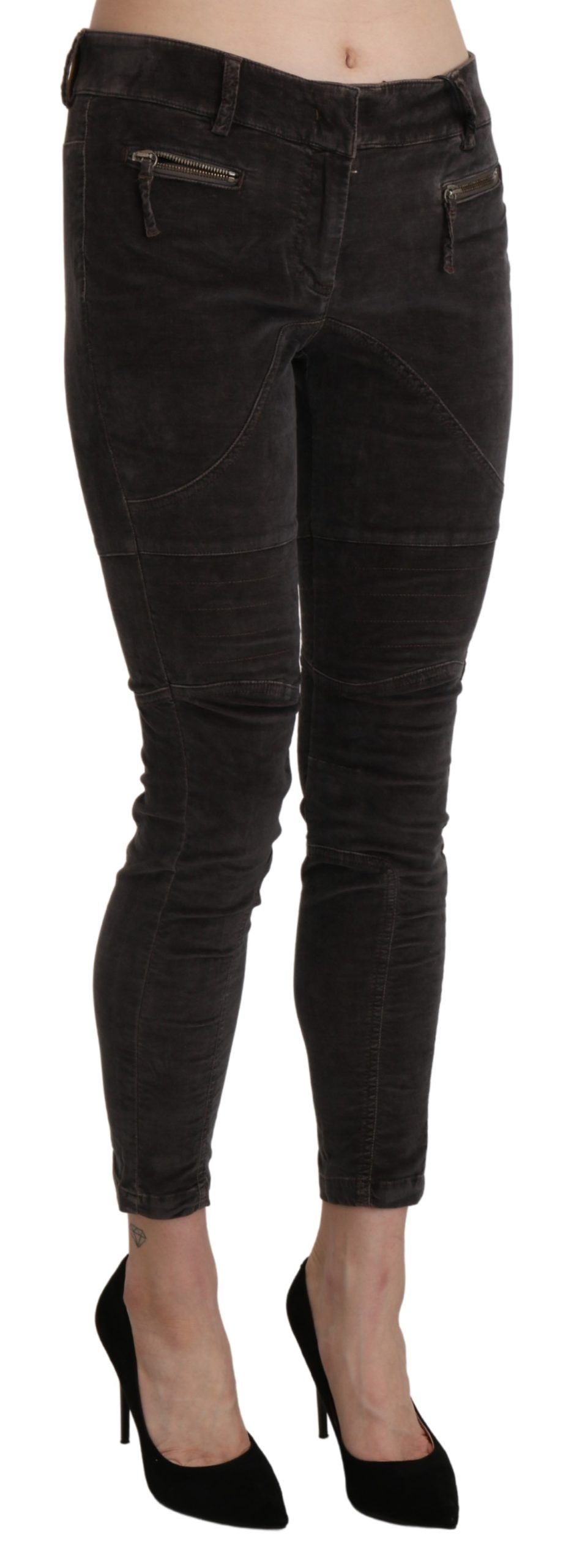 Chic Brown Capri Cropped Pants - ventzia