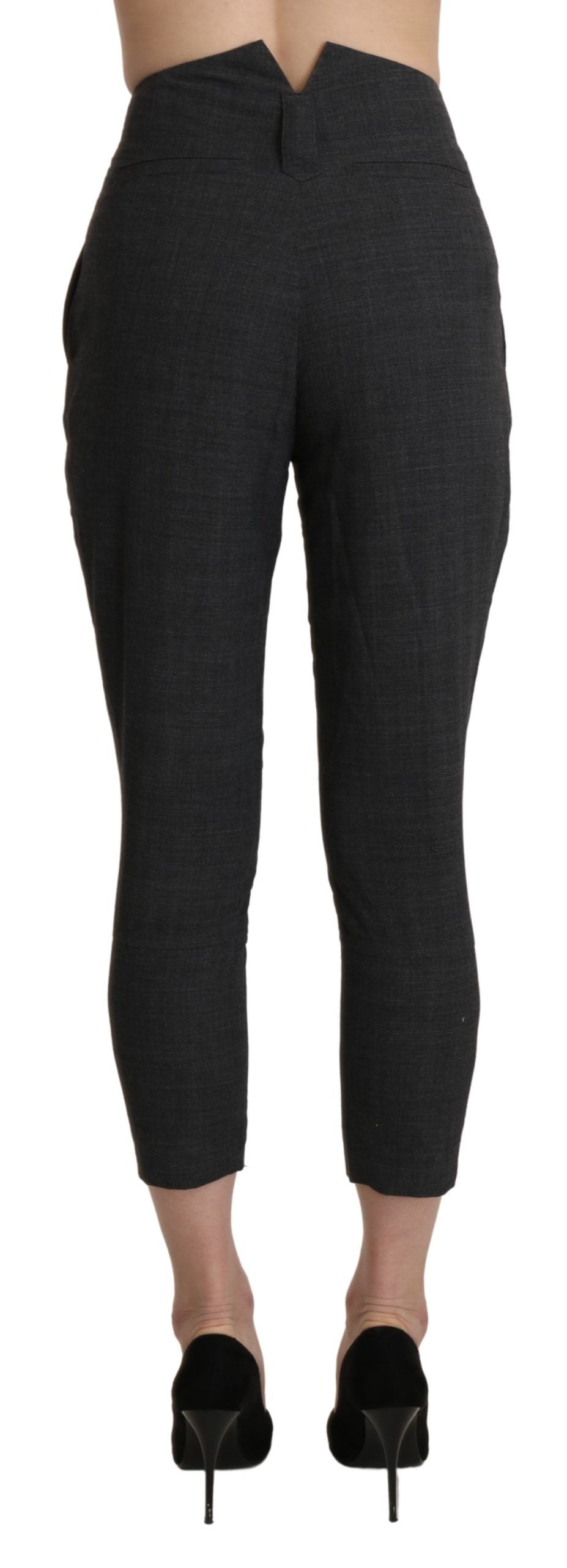 Chic High Waist Capri Cropped Pants - ventzia