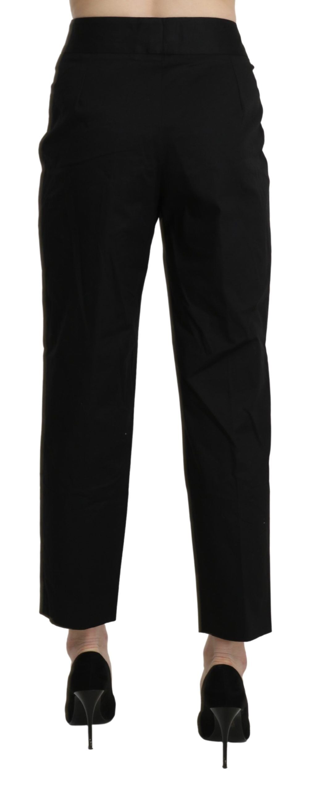 Elegant High Waist Cropped Pants - ventzia