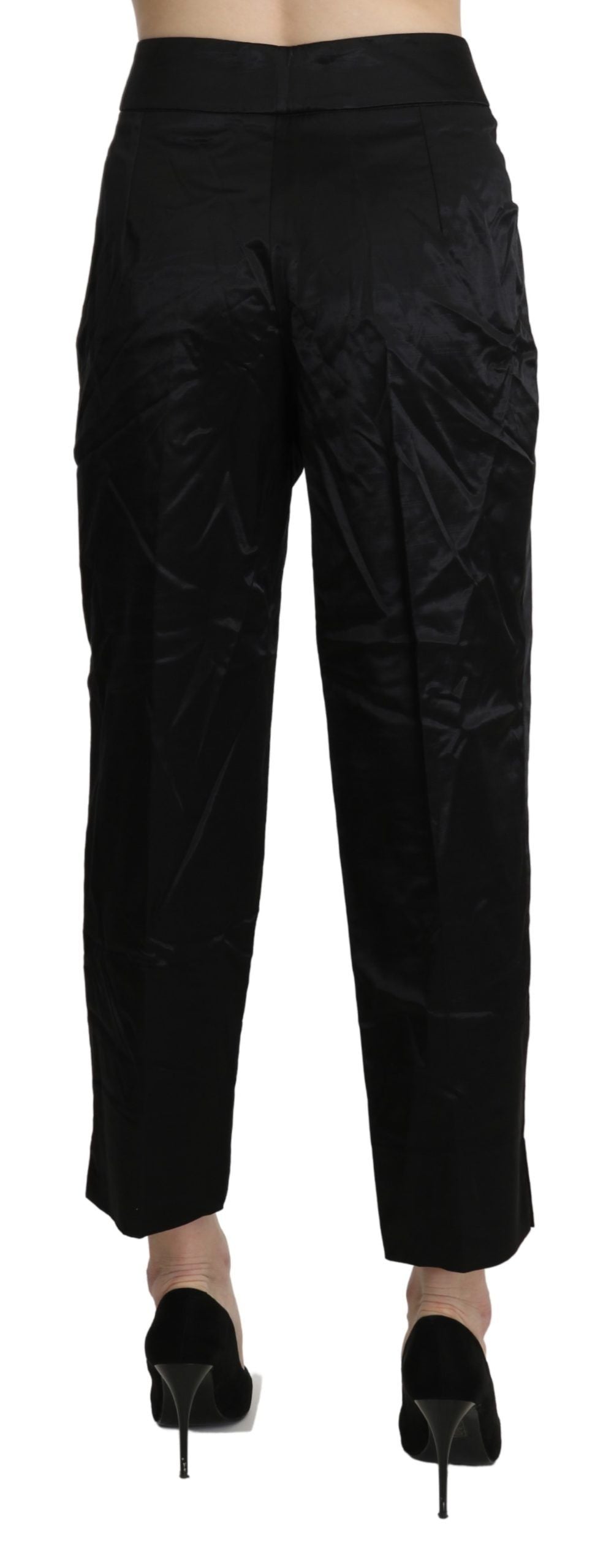 Elegant High Waist Cropped Pants - ventzia