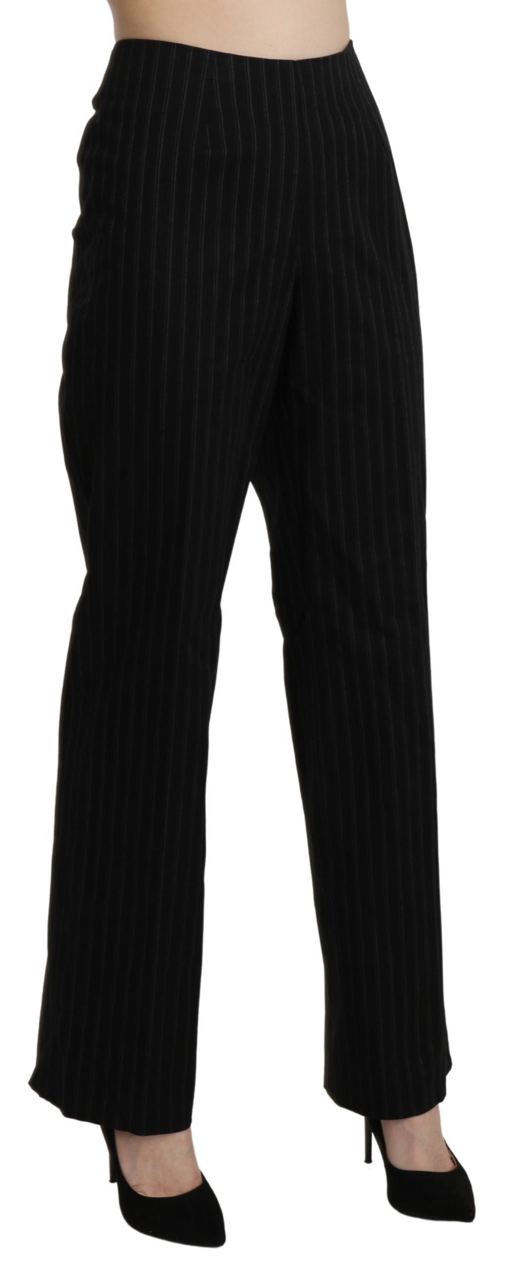 Elegant High Waist Black Pants - ventzia