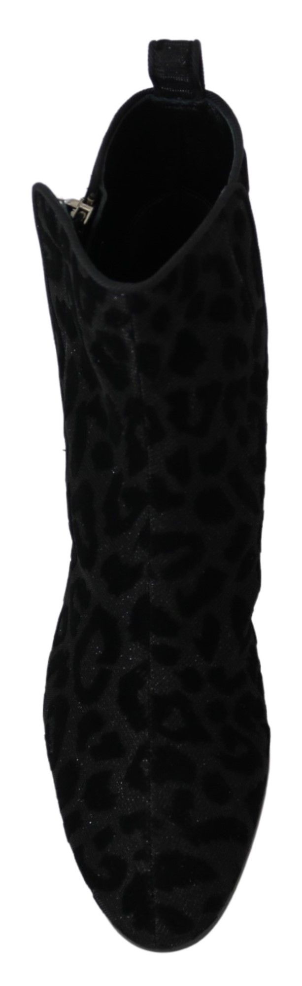 Elegant Black Leopard Print Short Boots - ventzia