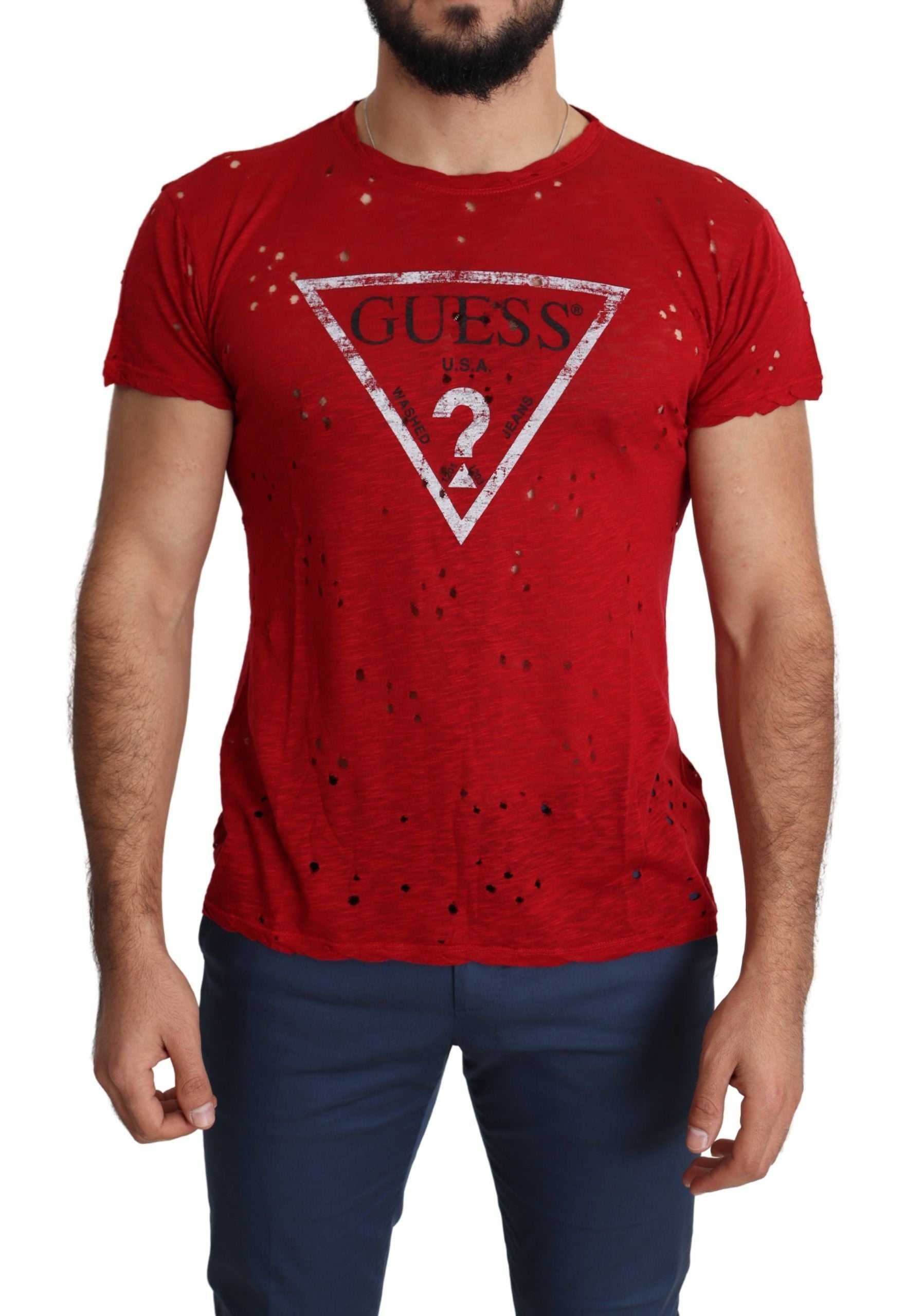 Radiant Red Cotton Tee Perfect For Everyday Style - ventzia