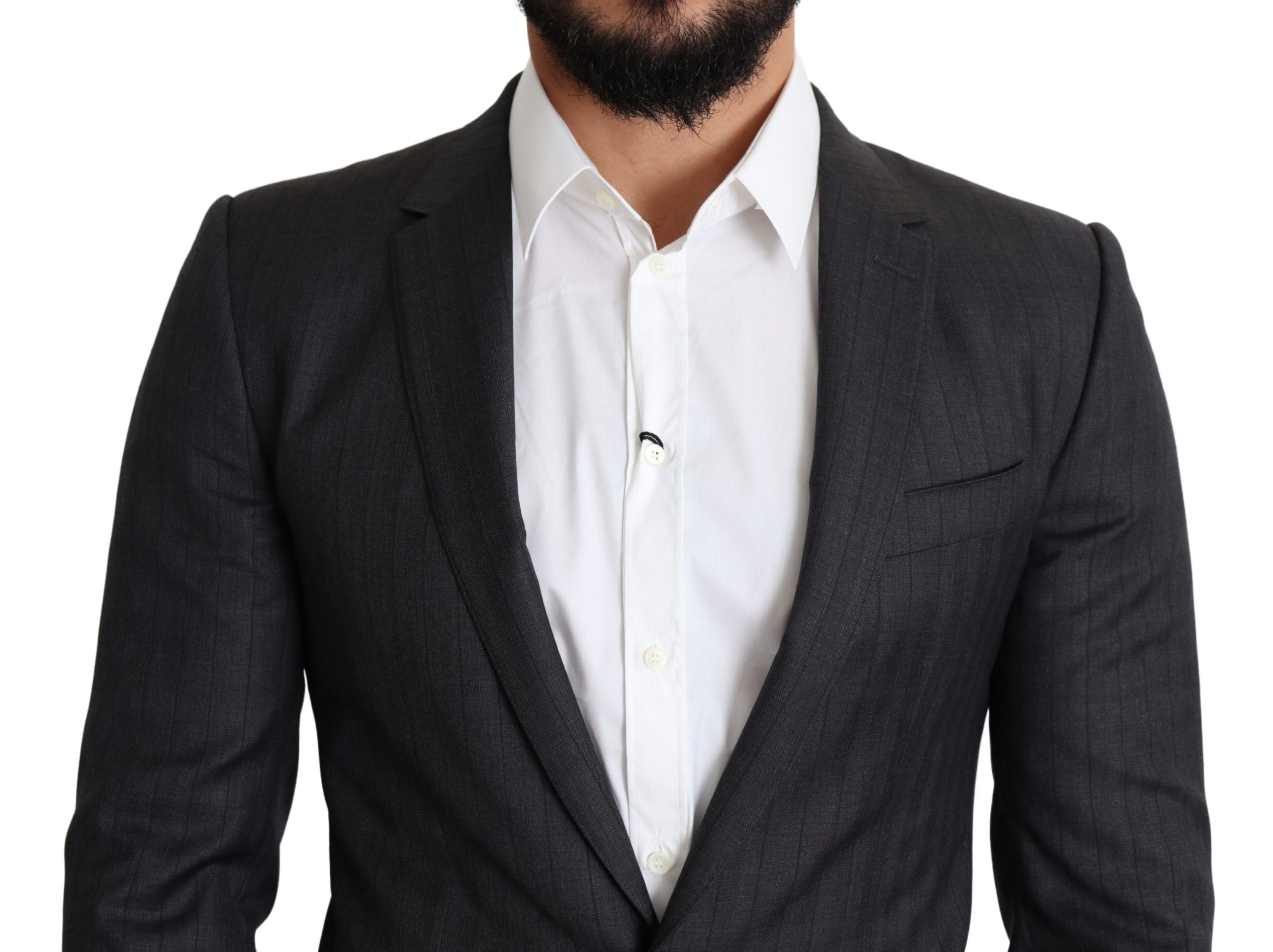 Elegant Black Virgin Wool Martini Blazer - ventzia