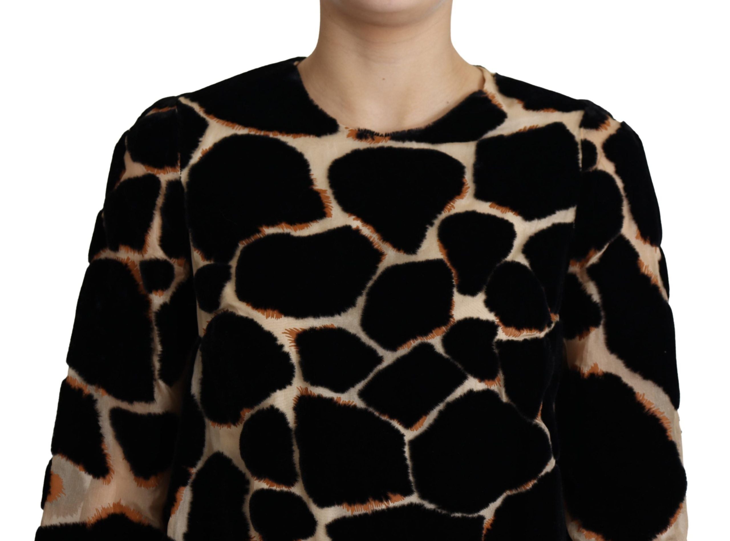Chic Giraffe Print Shift Mini Dress - ventzia