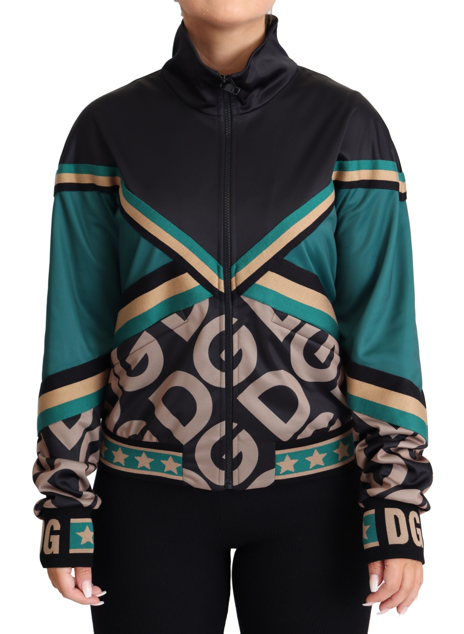 Chic Multicolor Track Jacket with Logo Mania - ventzia