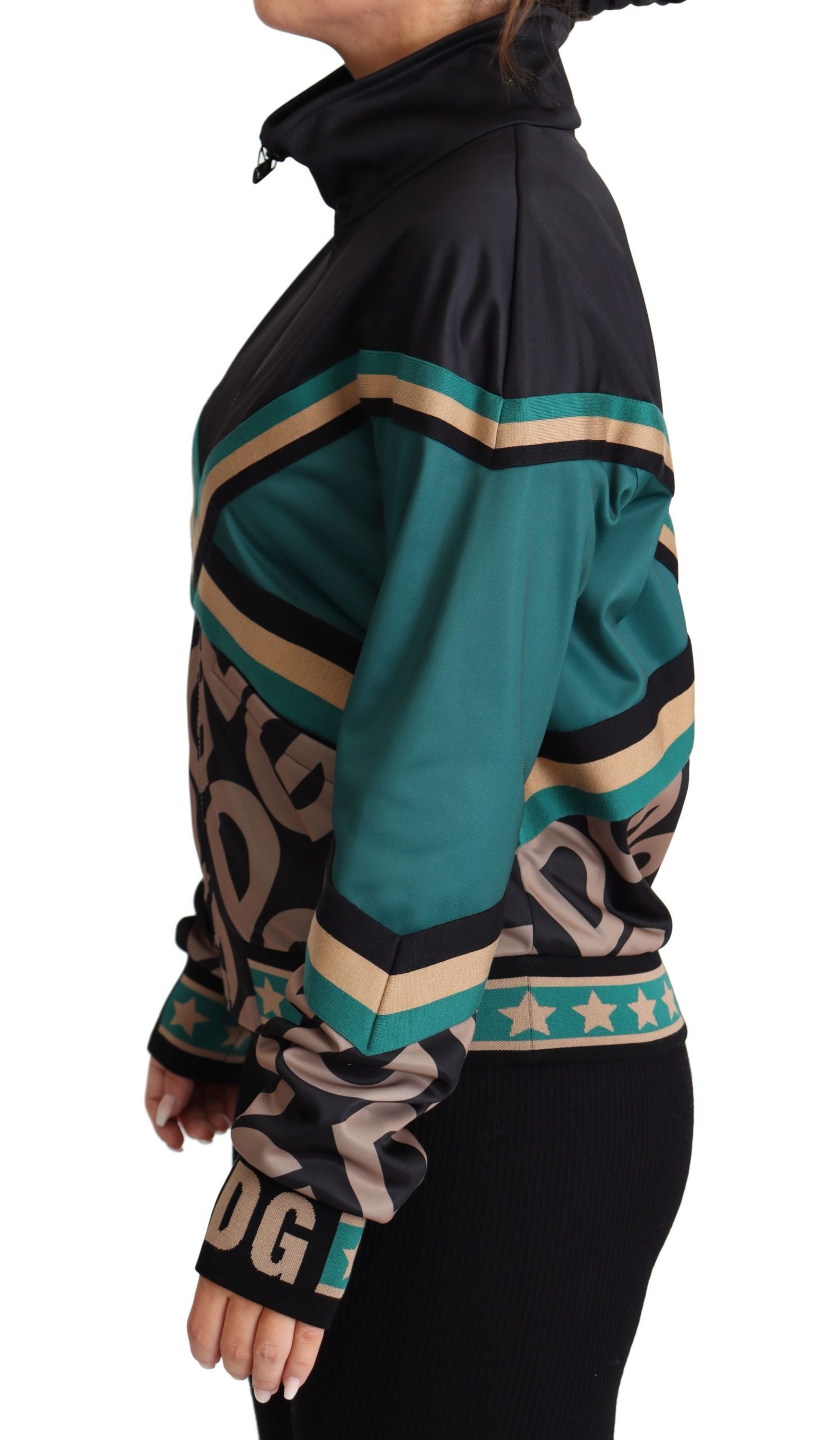 Chic Multicolor Track Jacket with Logo Mania - ventzia