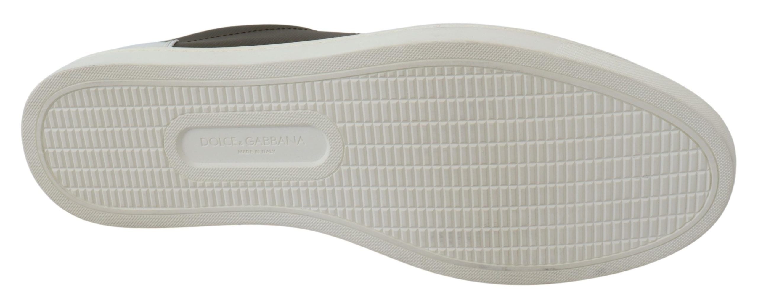Sleek White Leather Low Top Sneakers - ventzia