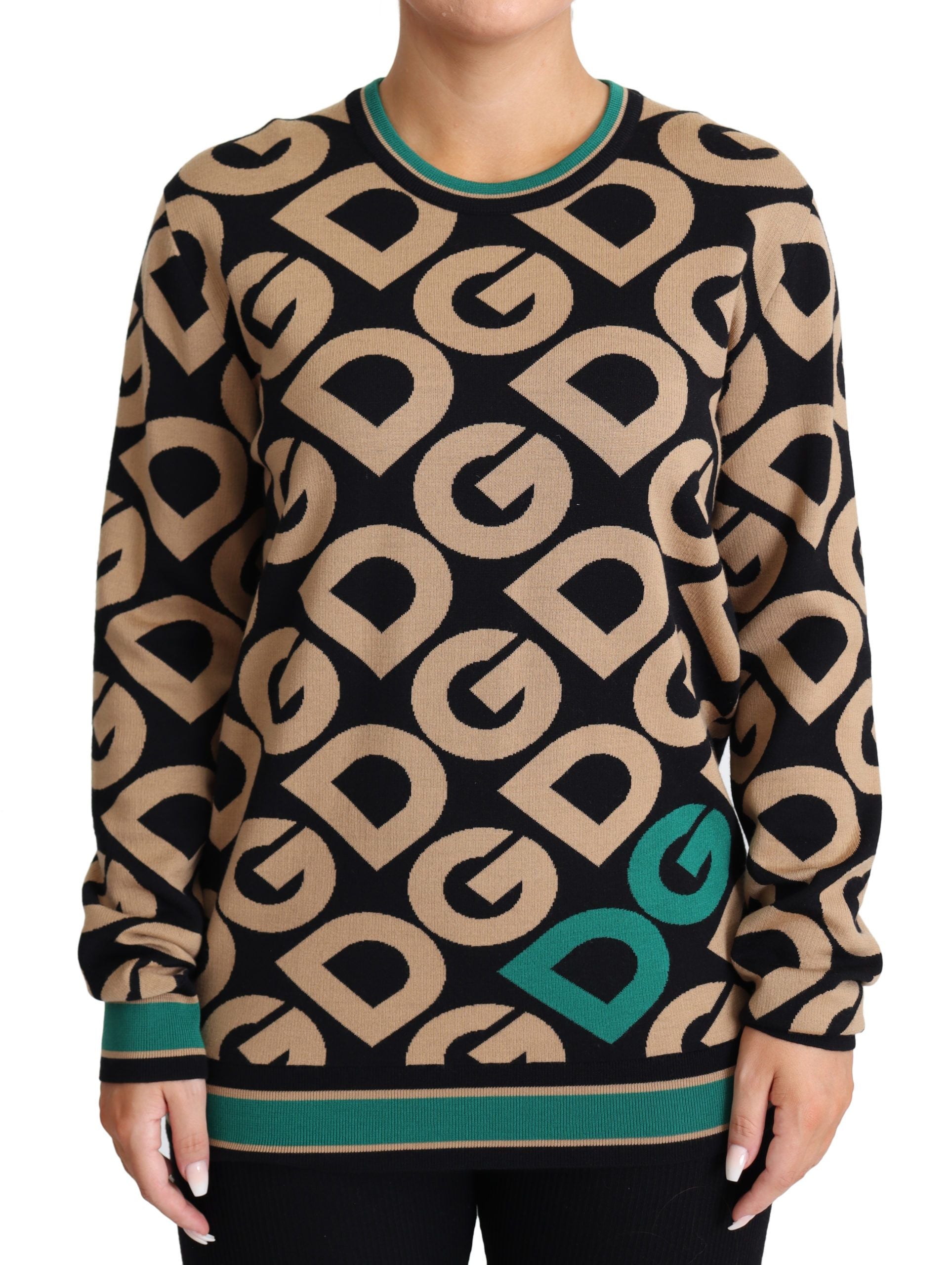 Elegant Multicolor Wool Blend Sweater - ventzia
