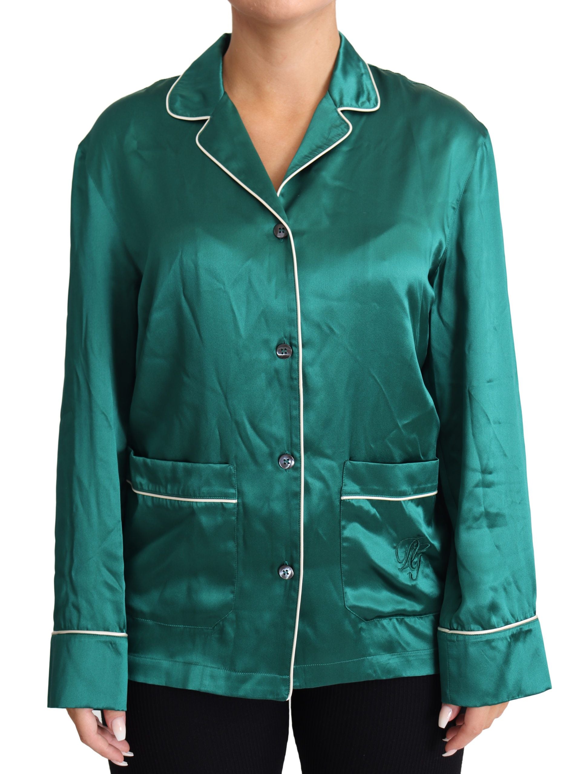 Elegant Silk Pajama Lounge Shirt - ventzia