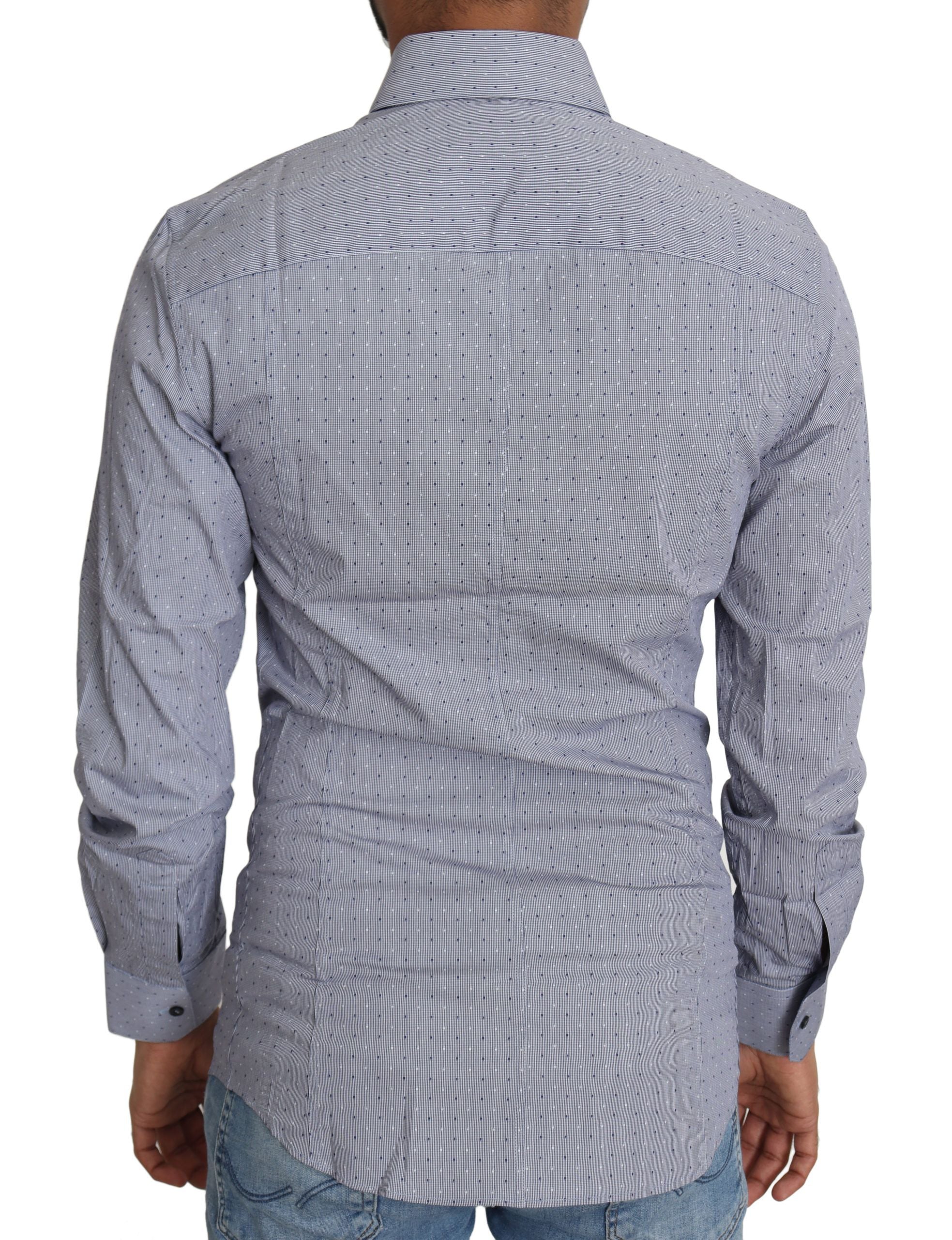 Sicilia Slim Fit Polka Dot Cotton Blend Shirt - ventzia