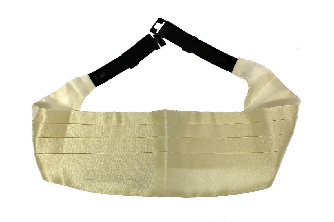 Exclusive White Silk Evening Cummerbund - ventzia