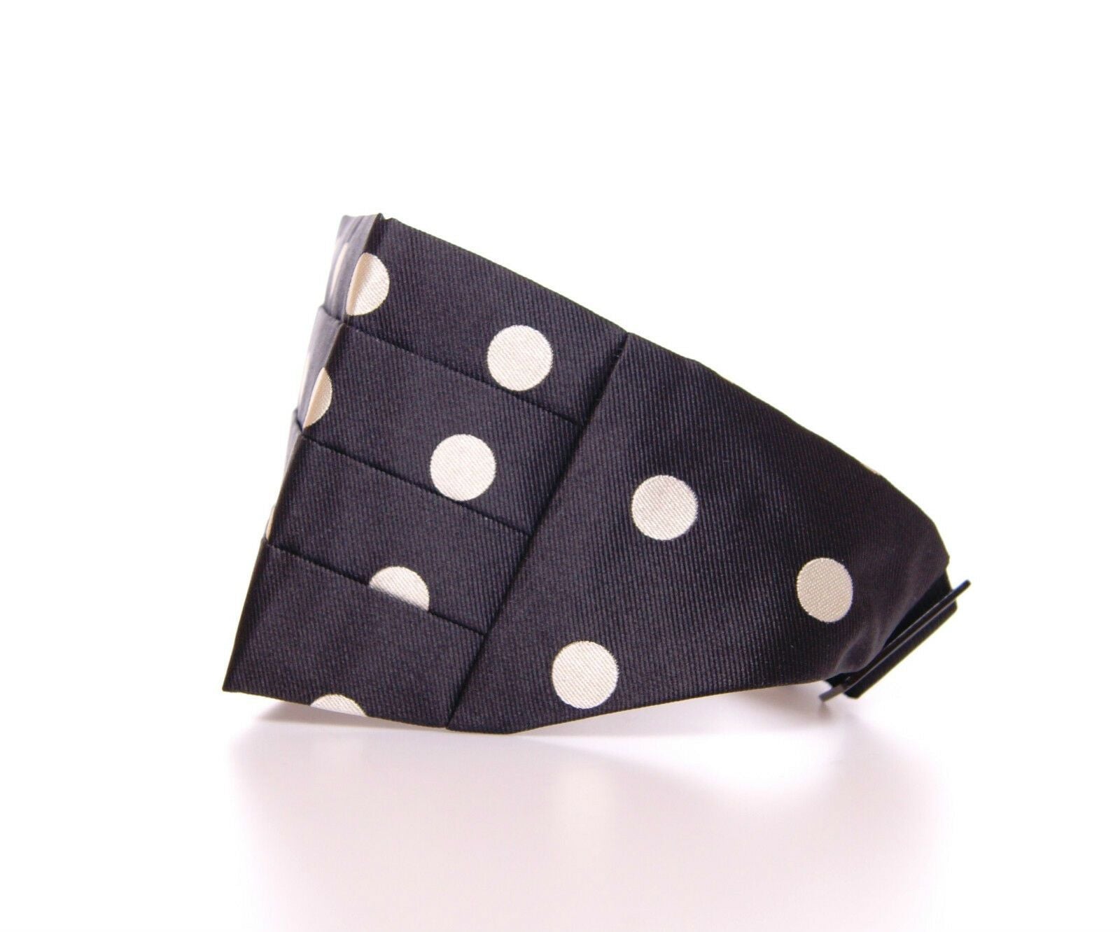 Elegant Silk Black Polka Dot Cummerbund - ventzia