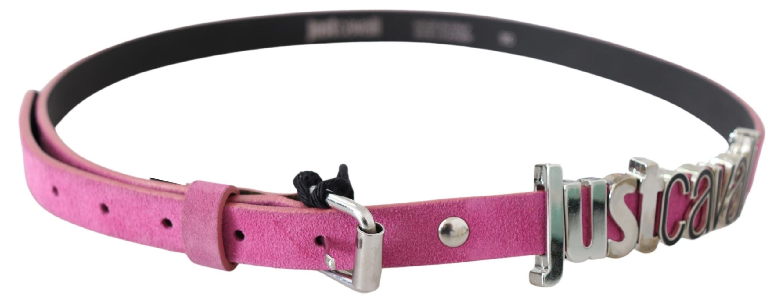 Fuschia Pink Leather Waist Belt - ventzia