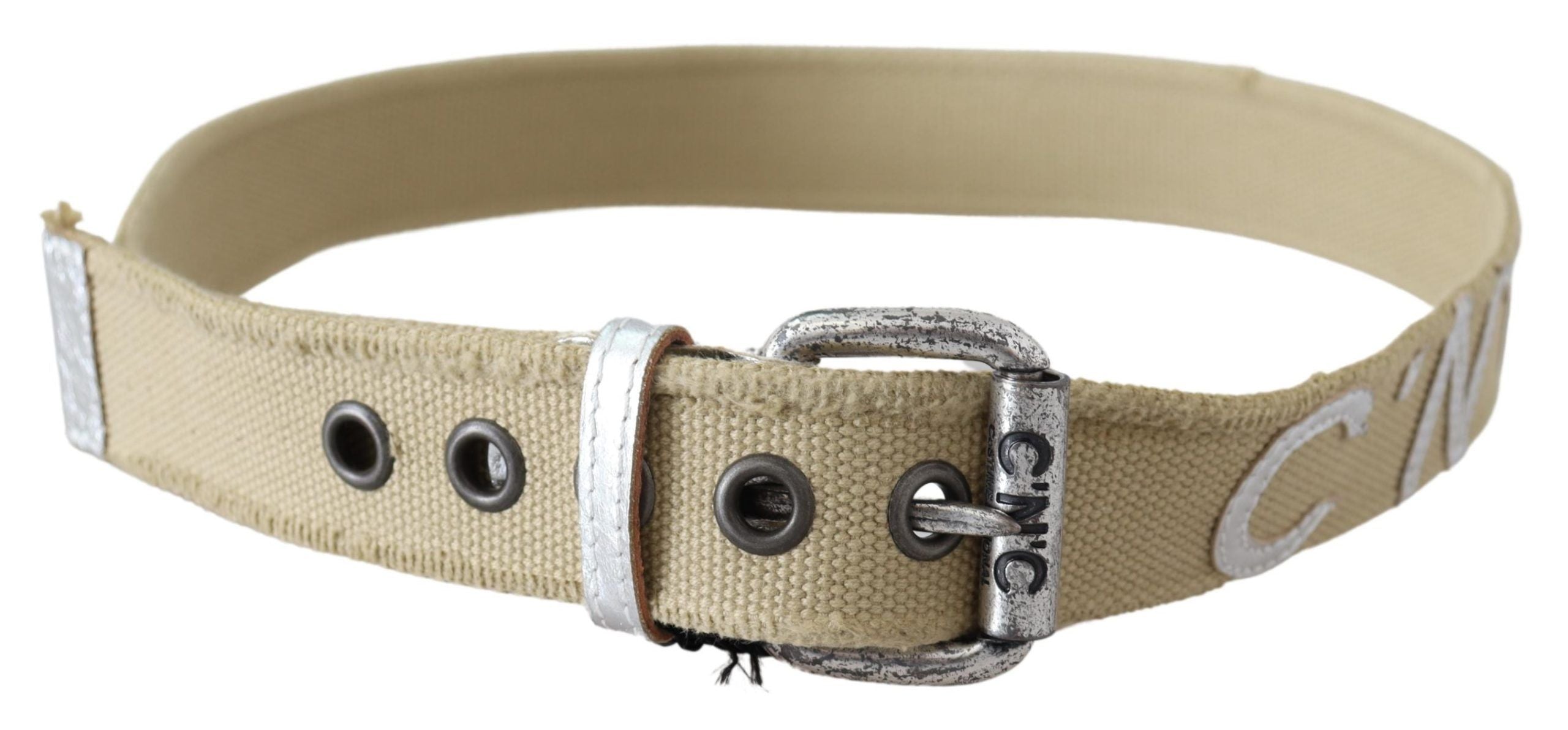 Elegant Beige Cotton Fashion Belt - ventzia