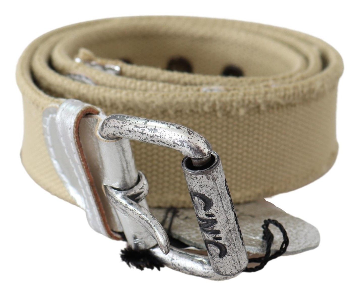 Elegant Beige Cotton Fashion Belt - ventzia