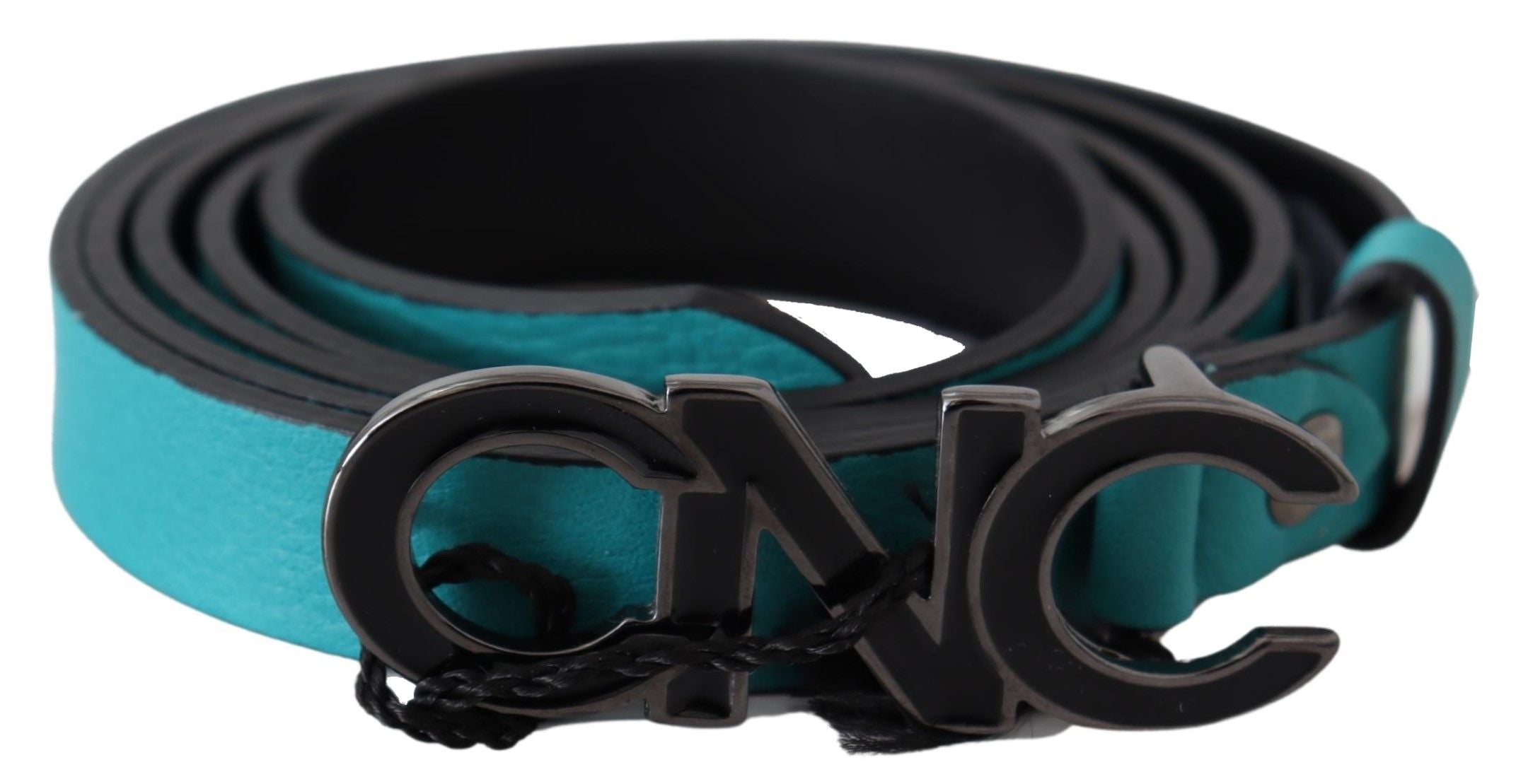 Chic Blue Green Leather Fashion Belt - ventzia