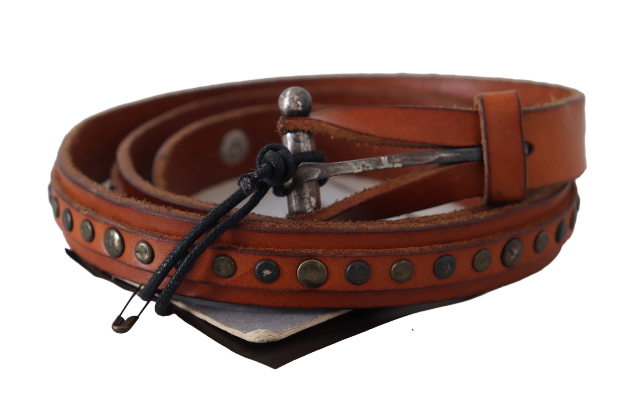 Elegant Leather Waist Belt in Brown - ventzia