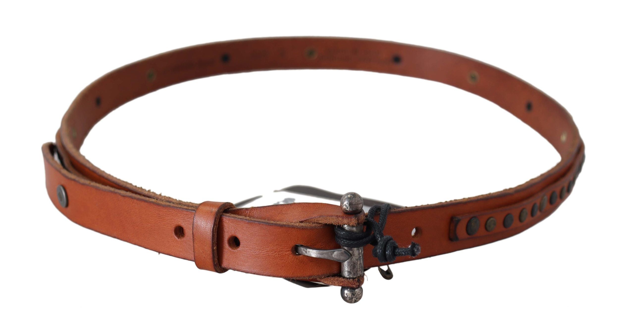Elegant Leather Waist Belt in Brown - ventzia