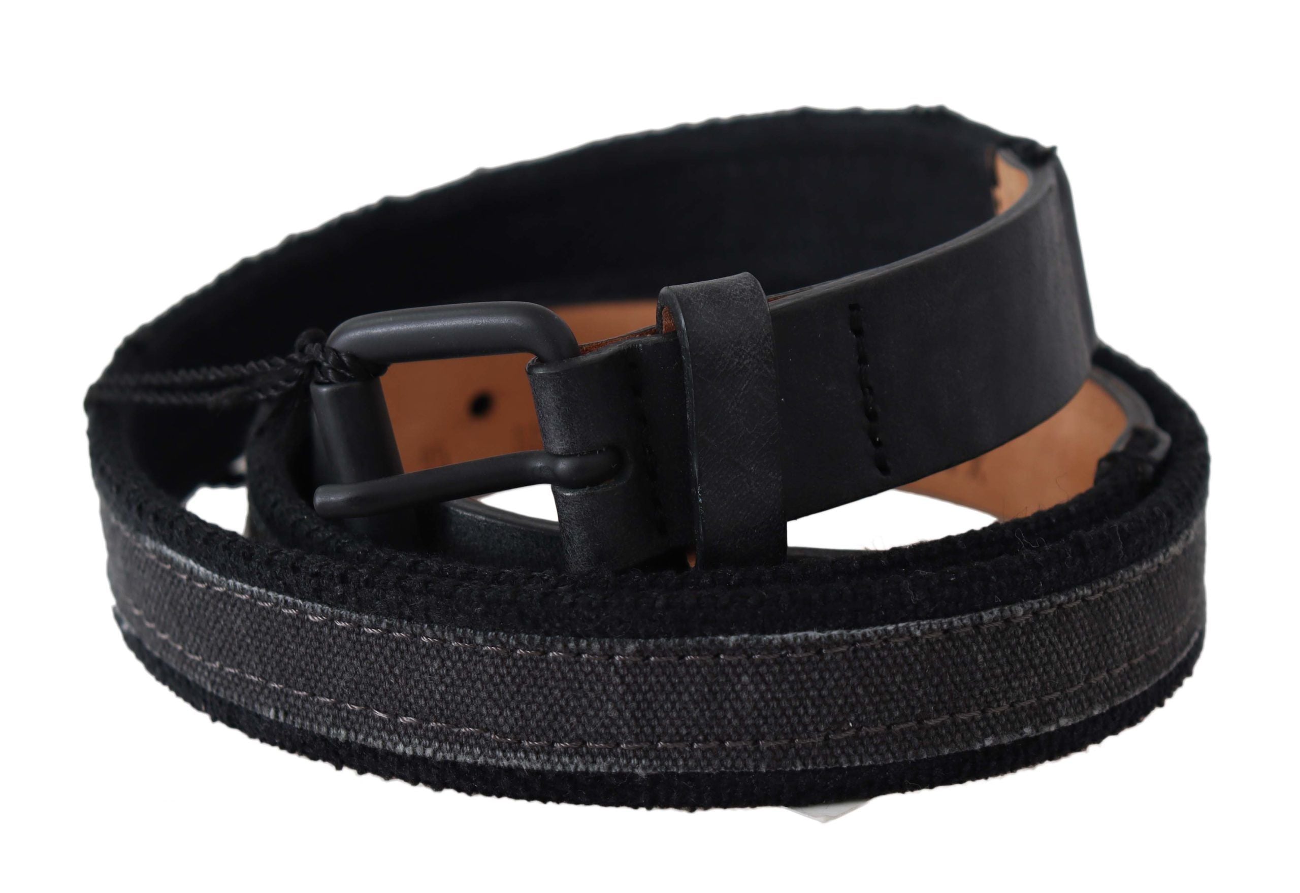 Chic Black Leather Waist Belt - ventzia