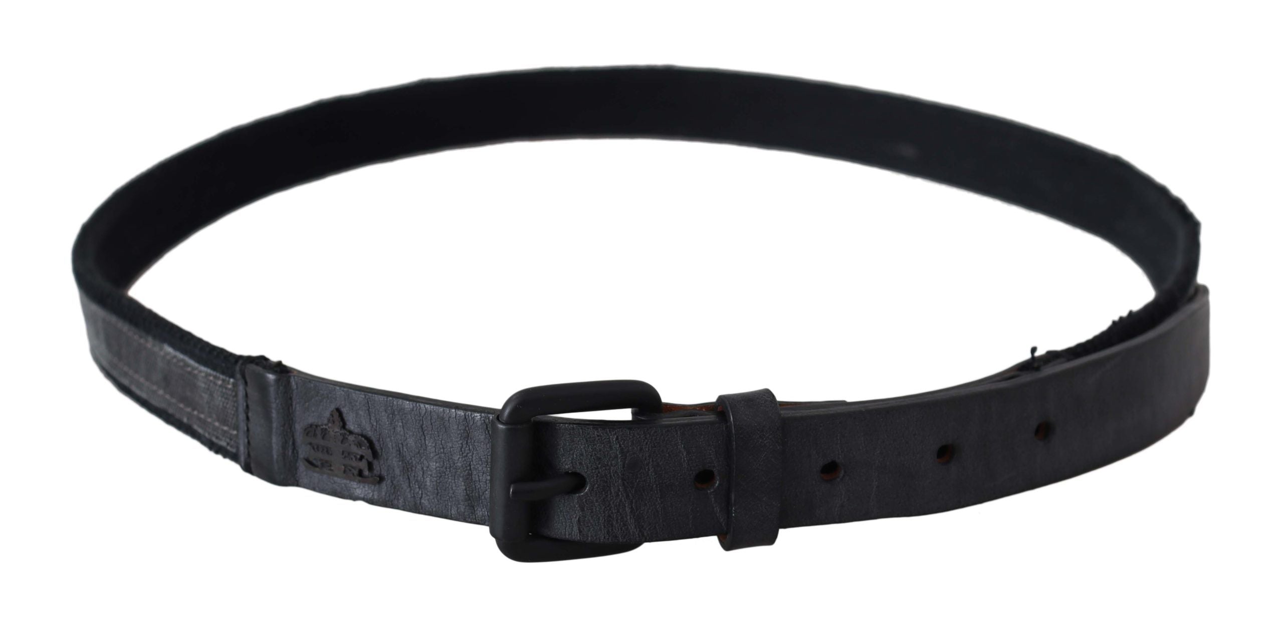 Chic Black Leather Waist Belt - ventzia